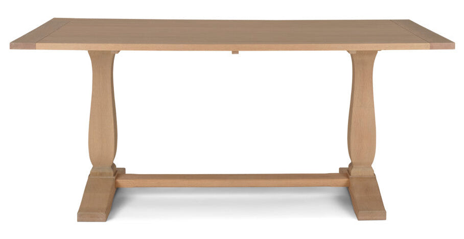 Harrogate 6 Seater Dining Table - Natural Oak- No Support Bar