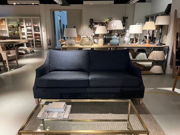 Eva Sofa Large - HARRIS TWEED Bilberry - Pale Oak Legs