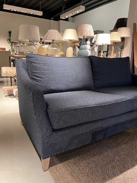 Eva Sofa Large - HARRIS TWEED Bilberry - Pale Oak Legs