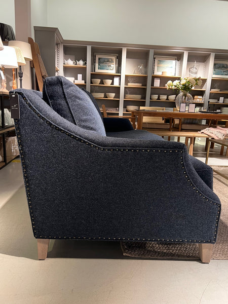 Eva Sofa Large - HARRIS TWEED Bilberry - Pale Oak Legs
