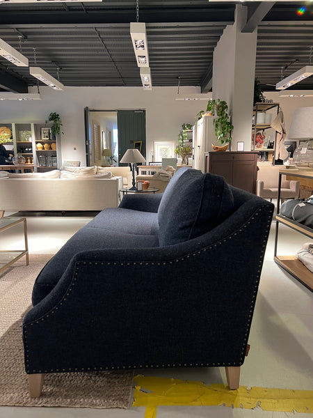 Eva Sofa Large - HARRIS TWEED Bilberry - Pale Oak Legs
