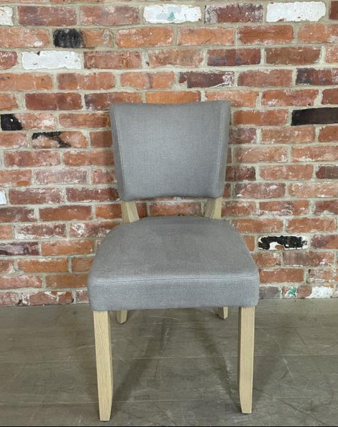 Mowbray Dining Chair - Heavyweight Linen Spelt - Vintage Oak