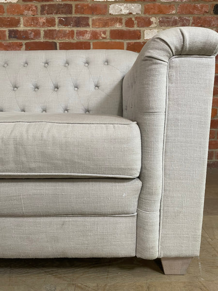 Lottie 4 Seater Sofa - Harry Cloud - Pale Oak Legs