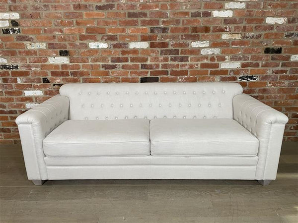Lottie 4 Seater Sofa - Heavyweight Linen Pale Oat - IN Legs