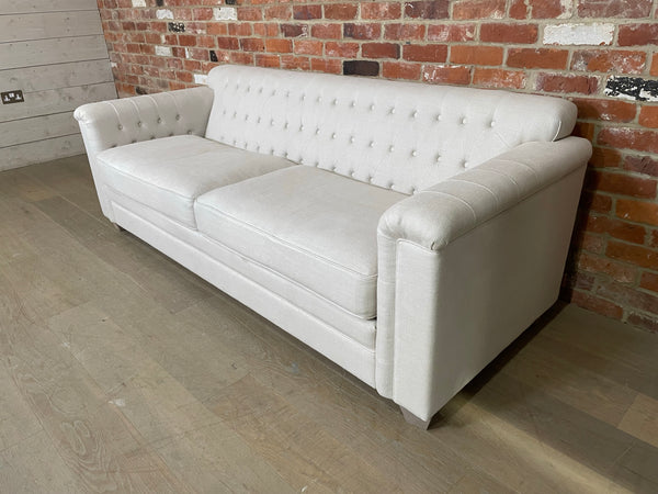 Lottie 4 Seater Sofa - Heavyweight Linen Pale Oat - IN Legs