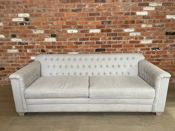 Lottie 4 Seater Sofa - Harry Cloud - Pale Oak Legs