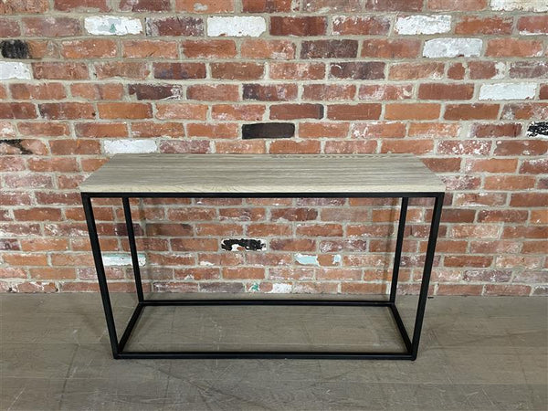 Carter 1200 Rectangular Console Table - Metal & Oak