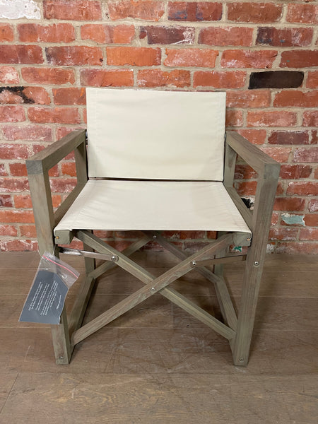 Denham Campaign Chair - Canvas & Weathered Teak