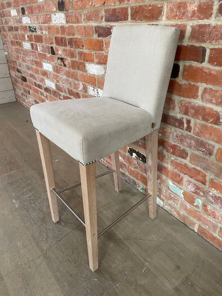 Shoreditch High Back Bar Stool - Linara Natural - Pale Oak
