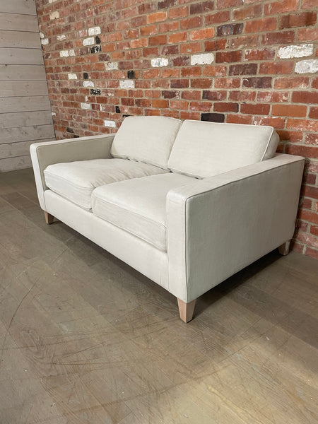 Shoreditch 2 Seater Sofa - Signature Linen Calico - Natural Legs