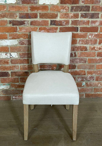 Mowbray Dining Chair - Hugo Pale Oat - Vintage Oak