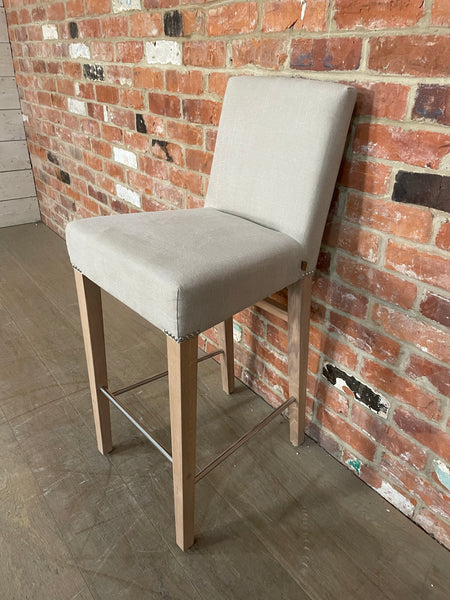 Shoreditch High Back Bar Stool - Linara Natural - Pale Oak