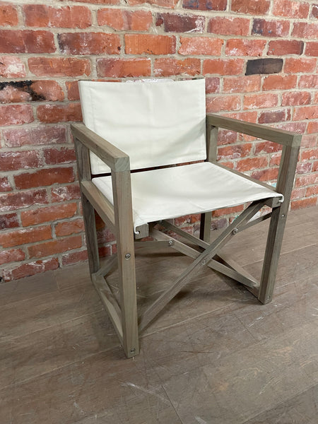 Denham Campaign Chair - Canvas & Weathered Teak