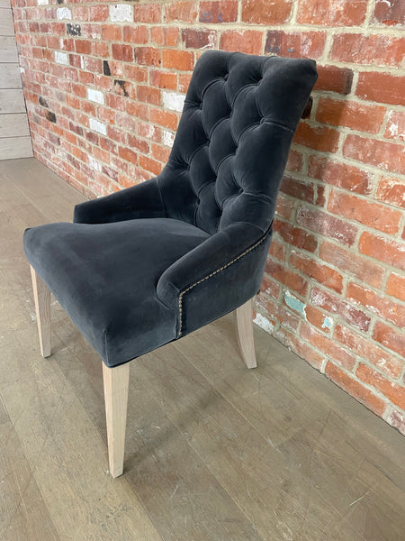 Henley Dining Chair - Isla Steel - Pale Oak