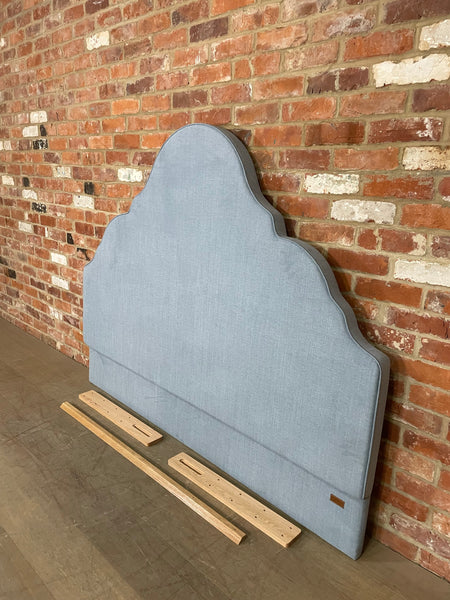 Clemmie Headboard Superking - Linara Flax Blue