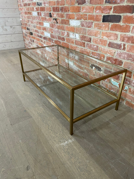 Keswick 120 Coffee Table - Brushed Brass