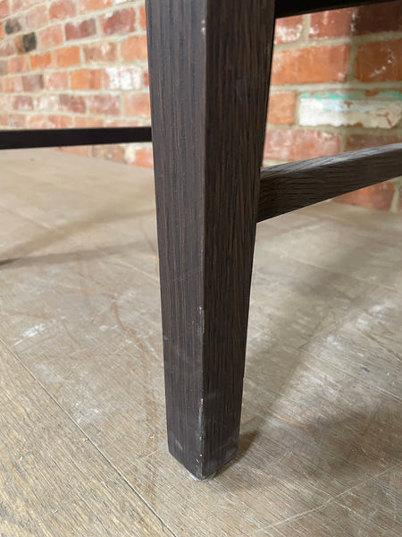 Shoreditch Dining Chair - Linara Flax Blue- Darkened Oak