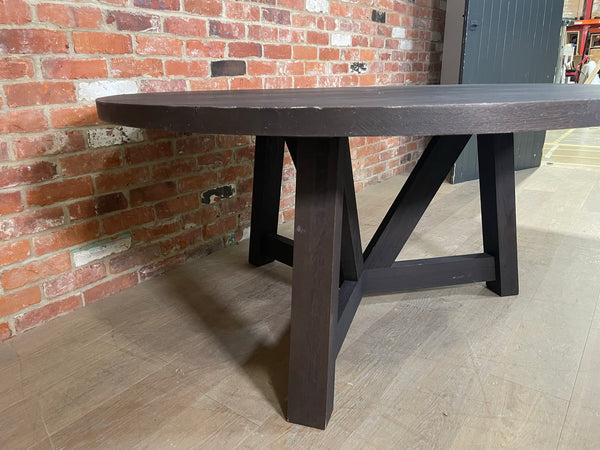 Arundel 6 Seater Round Dining Table, Ebony Oak