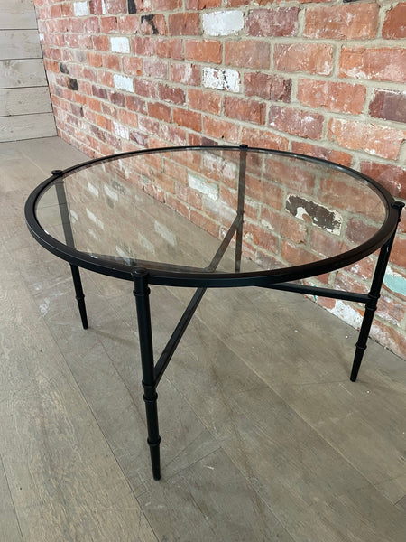 Coniston 75 Low Round Coffee Table - Black Bronze