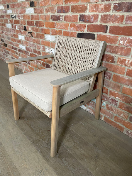 Kew Carver Chair with Cushion Natural Woven