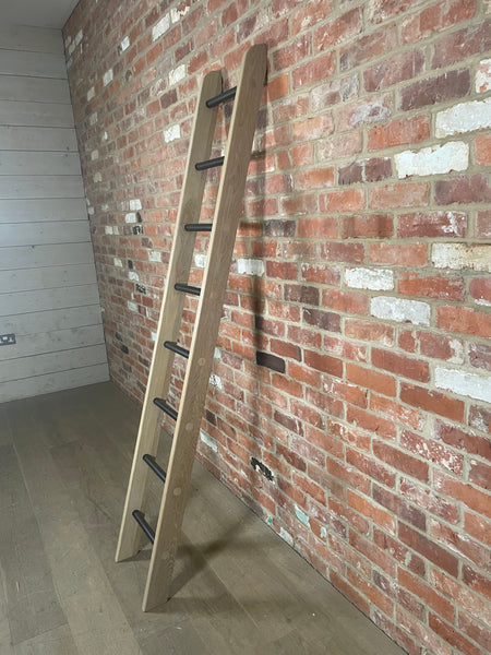 Chawton Tall Ladder  - Dark Vintage Oak and Bronze