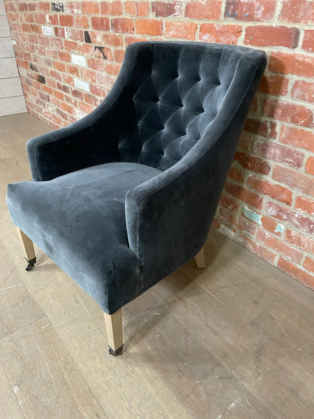 Amelia Armchair - Isla Steel - Vintage Oak