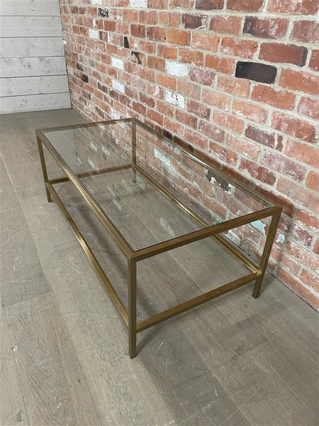 Keswick 120 Coffee Table - Brushed Brass