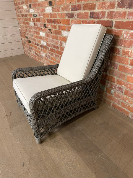 Harrington Relaxed Armchair with Natural Cushions - Reed