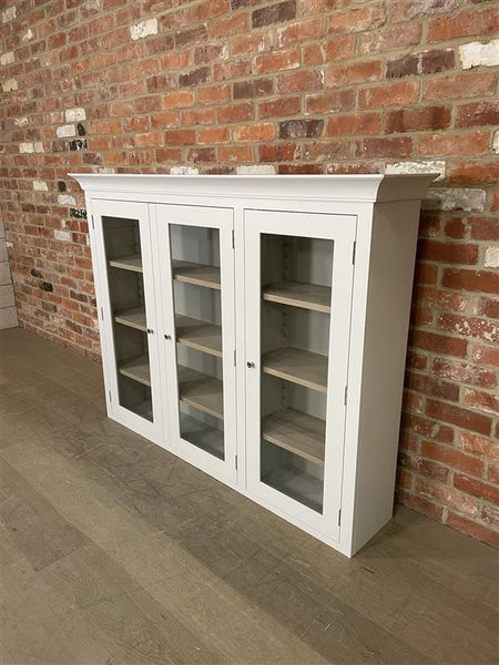 Suffolk 5ft Contemporary Glazed Dresser TOP ONLY- Silver Birch- No Lighting
