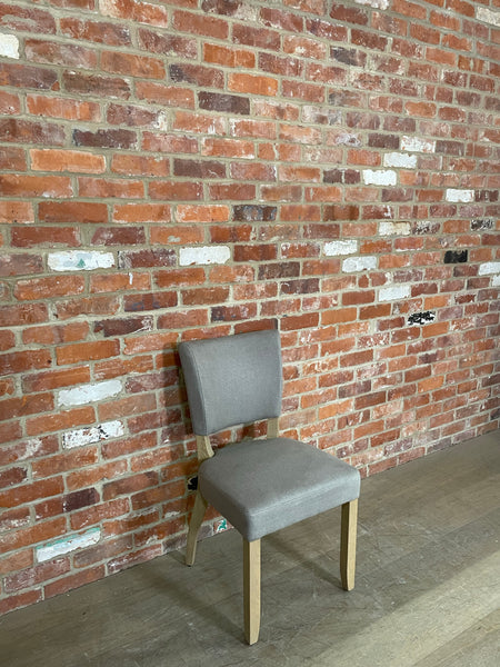 Mowbray Dining Chair - Heavyweight Linen Spelt - Vintage Oak