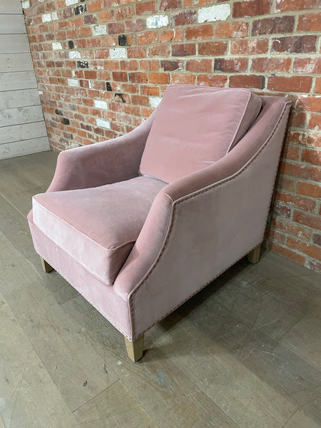 Eva Armchair - Isla Old Rose- Vintage Oak