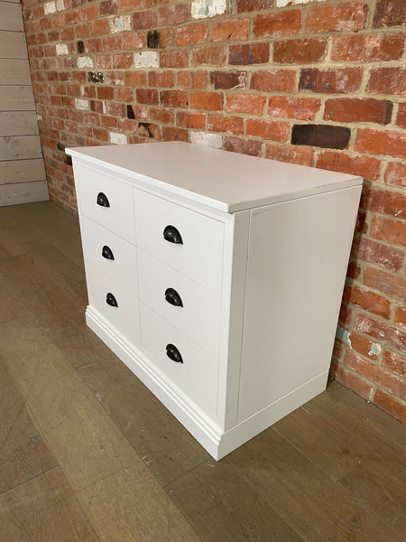 Chawton Single Sideboard With Drawers - Snow
