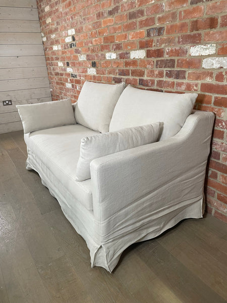 Eliza 2 Seater Loose Cover Sofa - Signature Linen - Calico