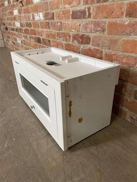 Bespoke Production - Chichester Glazed Top Box Wall Cabinet- Orkney White
