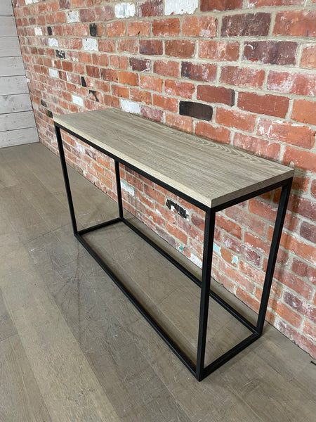 Carter 1200 Rectangular Console Table - Metal & Oak