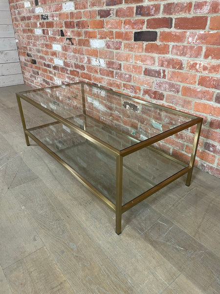 Keswick 120 Coffee Table - Brushed Brass
