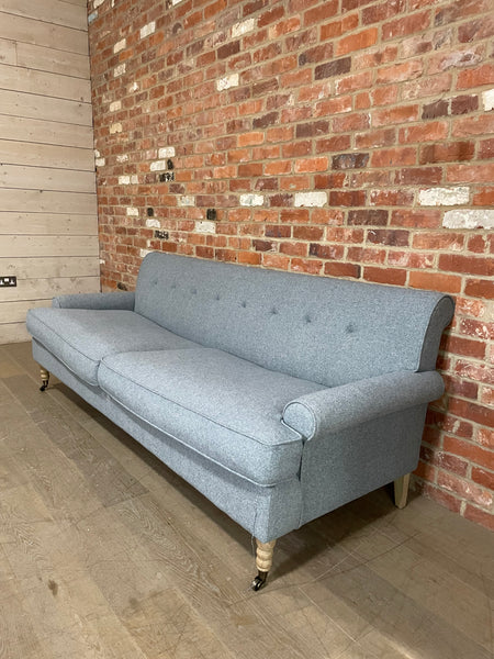 George Sofa Grand - Elliot Soft Teal - Vintage Oak