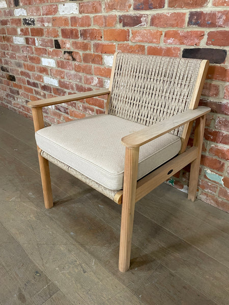 Kew Carver Chair with Cushion Natural Woven