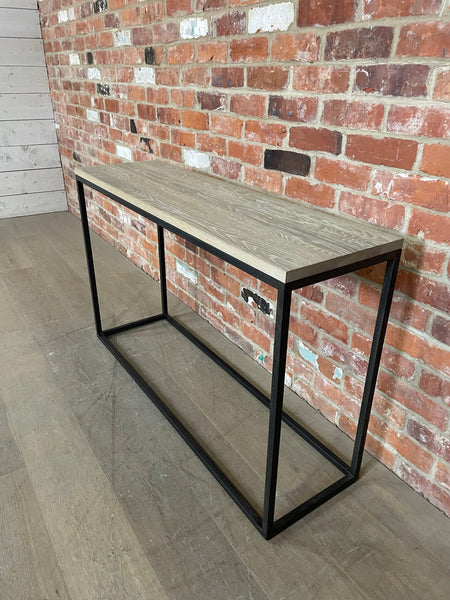 Carter 1200 Rectangular Console Table - Metal & Oak