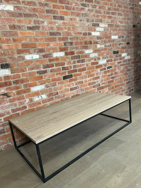 Carter 1600 Rectangular Coffee Table - Metal & Oak