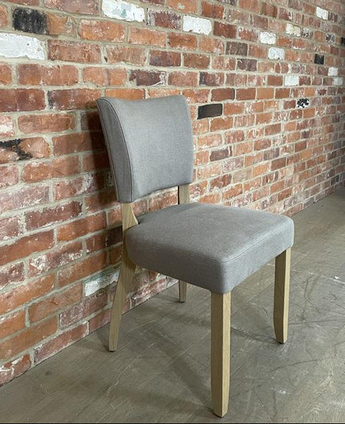Mowbray Dining Chair - Heavyweight Linen Spelt - Vintage Oak