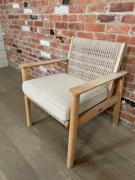 Kew Carver Chair with Cushion Natural Woven