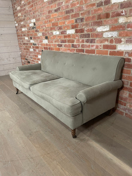 George Sofa Large - Linara Moss - Darkened Oak