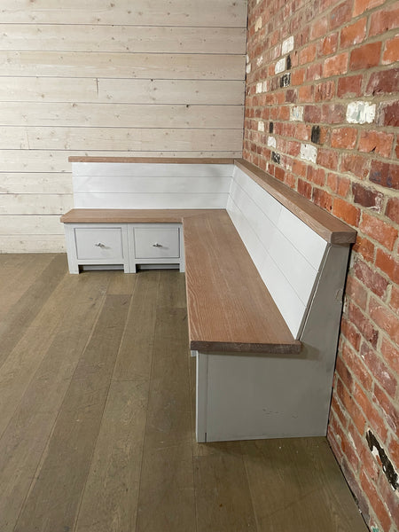 Buckland Bench with Drawers- Lily & Oak- 235cm x 145cm