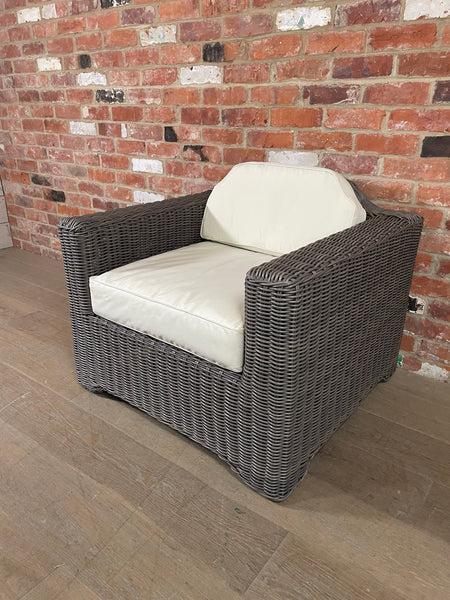 Tresco Armchair with Natural Cushions - Reed