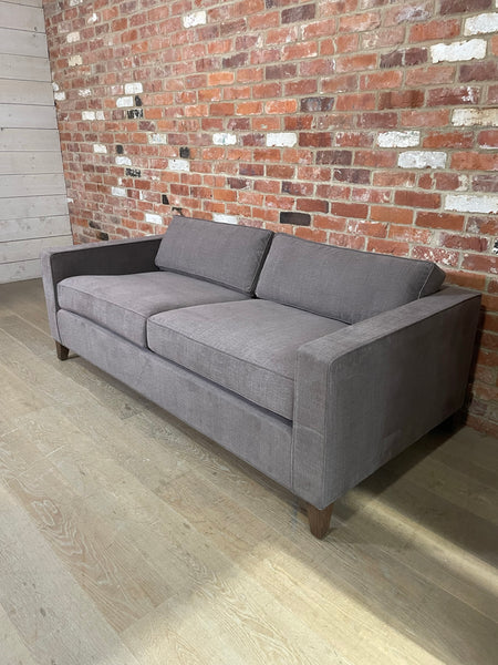 Shoreditch Sofa Large - Linara Dark Fig - Darkened Oak