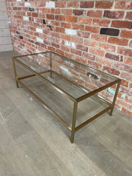 Keswick 120 Coffee Table - Brushed Brass
