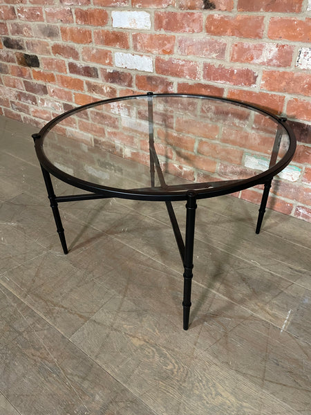 Coniston 75 Low Round Coffee Table - Black Bronze