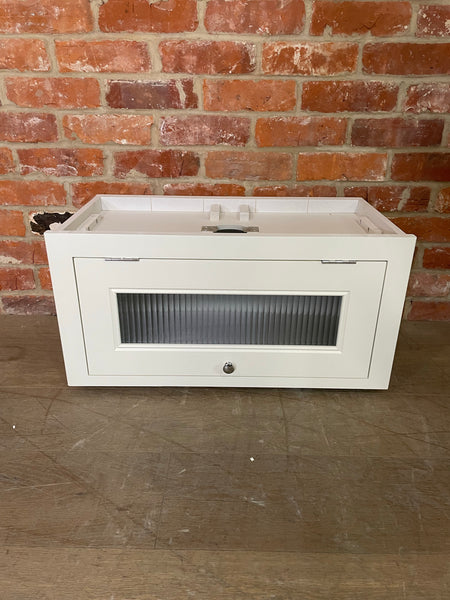 Bespoke Production - Chichester Glazed Top Box Wall Cabinet- Orkney White
