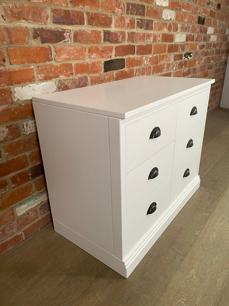 Chawton Single Sideboard With Drawers - Snow
